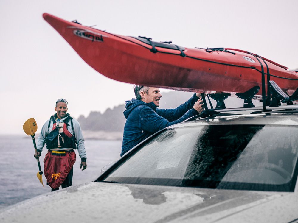 Kayak on a car